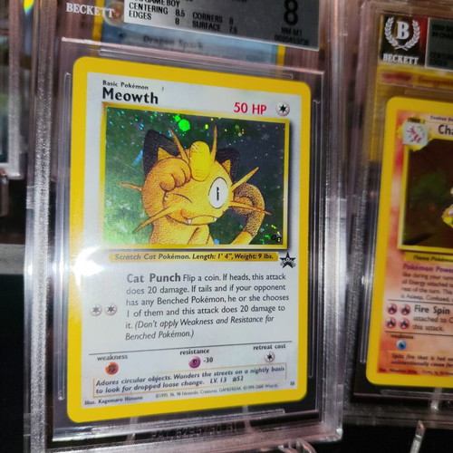 Meowth #8 Black Star Promo BGS 8 Pokemon card
