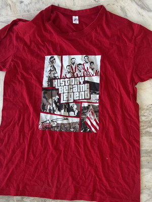 T-shirt Ολυμπιακός Θύρα 7 μεταχειρισμένο, μέγεθος medium