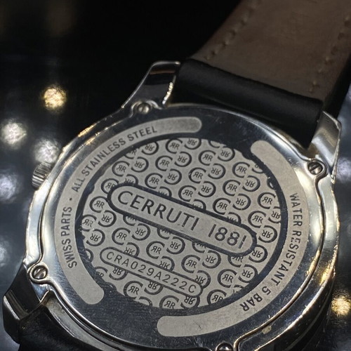 Cerruti 1881 Parigi men's watch like new, black and silver