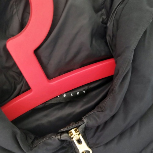 Sisley black jacket size 40 with hood and double zipper like new