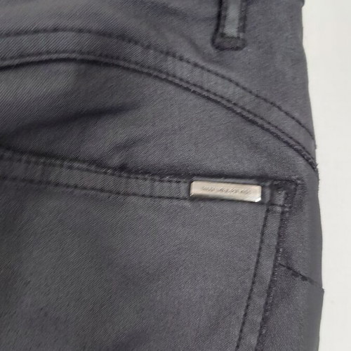 Tally Weill women's denim pants with leather effect, slim fit, 5 pocket