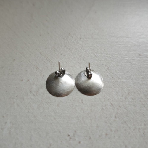 Silver earrings, 1.6 cm diameter, 925 silver