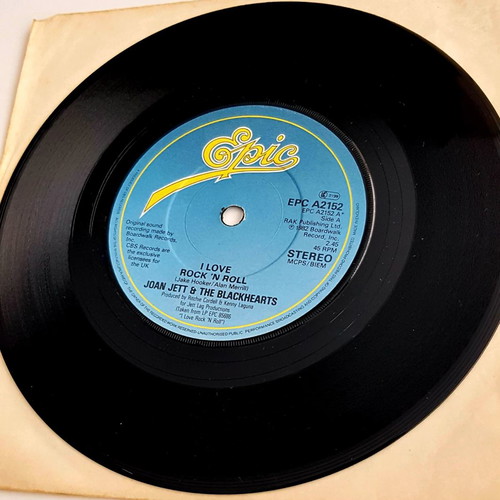 Joan Jett I Love Rock 'n Roll 7" single used, 1982 first UK pressing
