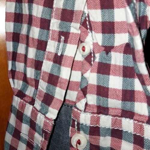 North Coast checked shirt like new, blue and red