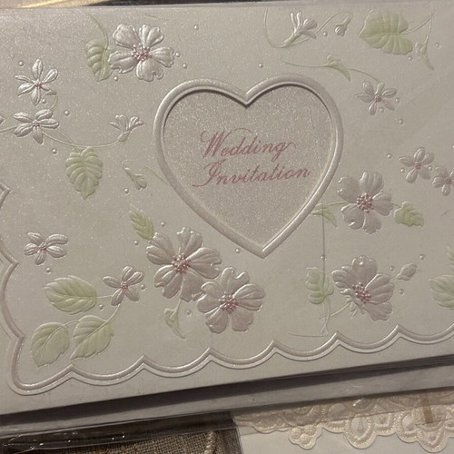 Wedding invitations new vintage with envelopes