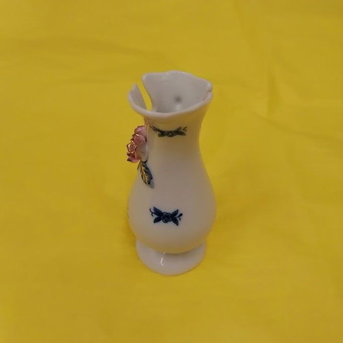 Vintage porcelain decorative mini jug with embossed roses like new