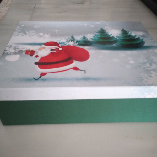 Christmas box new made of pressed paper