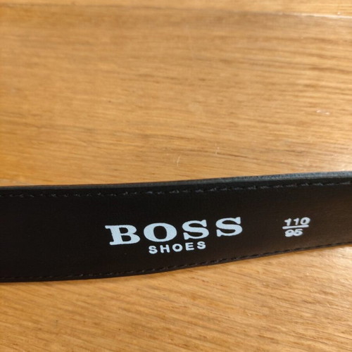 Boss Shoes leather men's belt, brown Burgundy, size 110