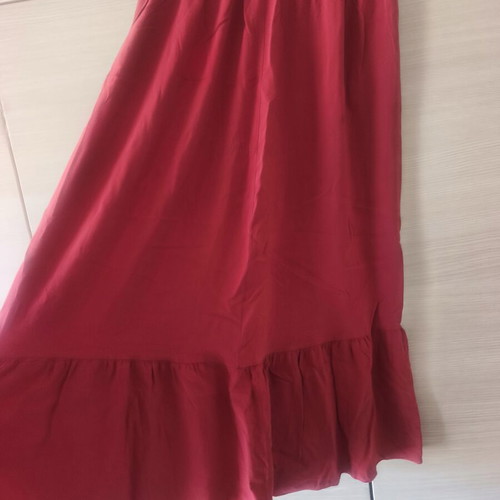 Long red skirt one size like new