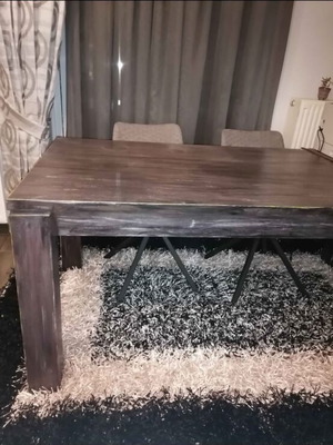 Wooden dining table rustic industrial style like new