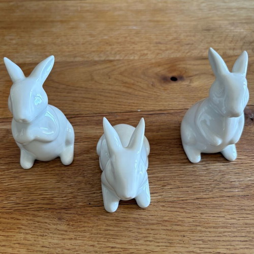 Ceramic rabbits like new decorative pieces 5-9 cm