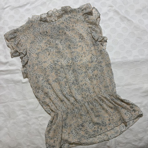Mango floral sleeveless blouse size S, like new, beige