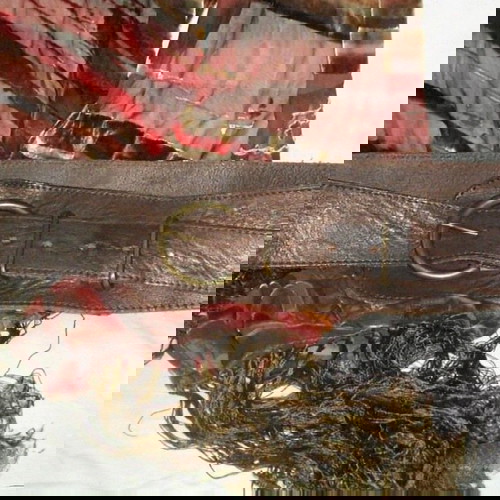 Βιντάζ ζώνη WE από γνήσιο δέρμα, σαν καινούργια, καφέ