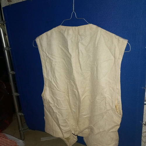 Vest vintage with patch pockets Cristian Aujard used, beige