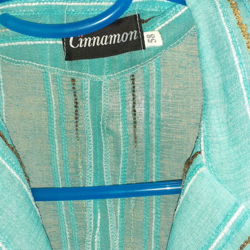 Cinnamon shirt cardigan size 58 like new, multicolor turquoise