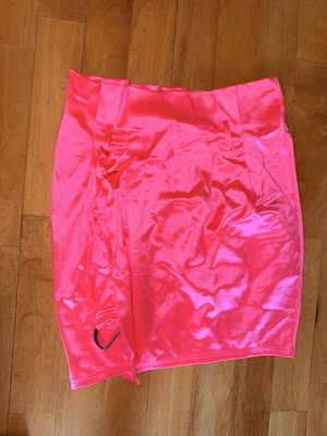 Pink satin skirt, size M