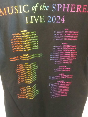 T Shirt Coldplay μεταχειρισμένο, μέγεθος S, μαύρο Abercrombie & Fitch