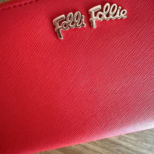Folli Follie leather wallet used, red color