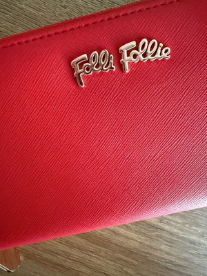 Folli Follie leather wallet used, red color