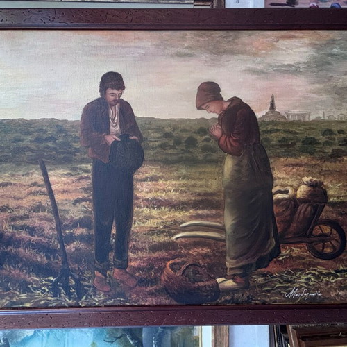 Painting People Working in the Field 60x80 by Mohachi, new