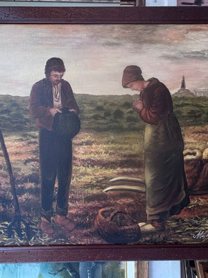 Painting People Working in the Field 60x80 by Mohachi, new