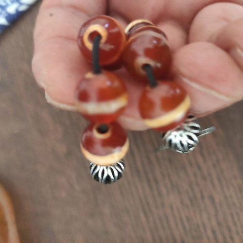 Worry beads monoloi from natural banded agate, new