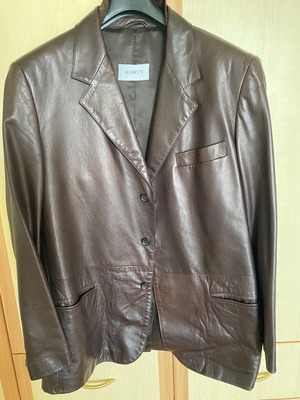 Leather jacket brown used, size large