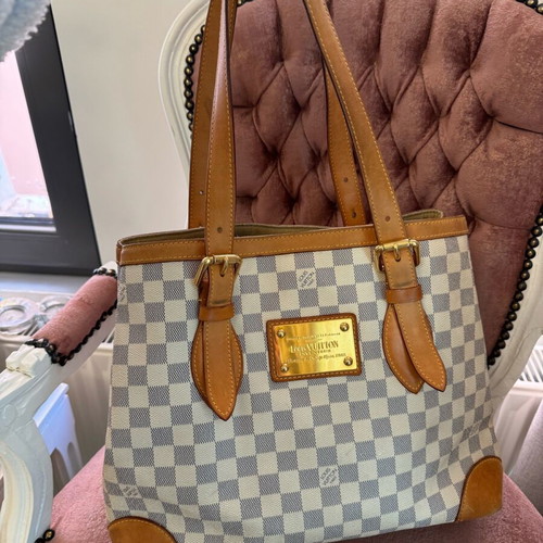 Louis Vuitton Damier Azur Canvas Hampstead MM shoulder bag used