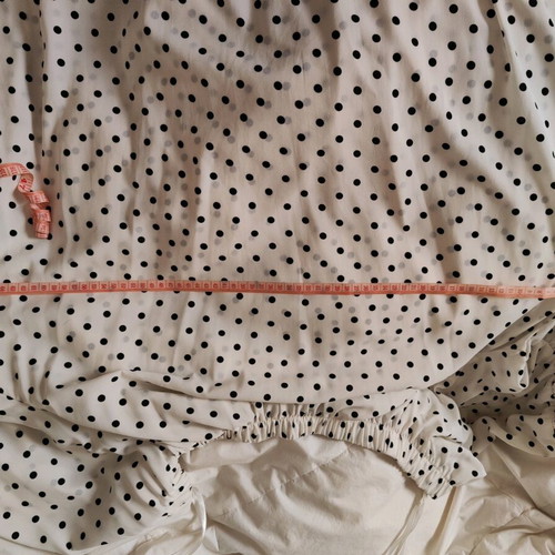 Honey polka dot blouse dress like new, sizes Small to 4XL, black-white