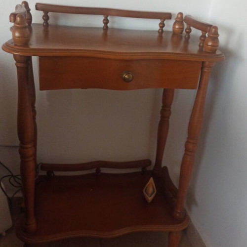 Antique table used with drawer