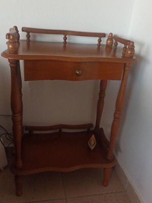 Antique table used with drawer