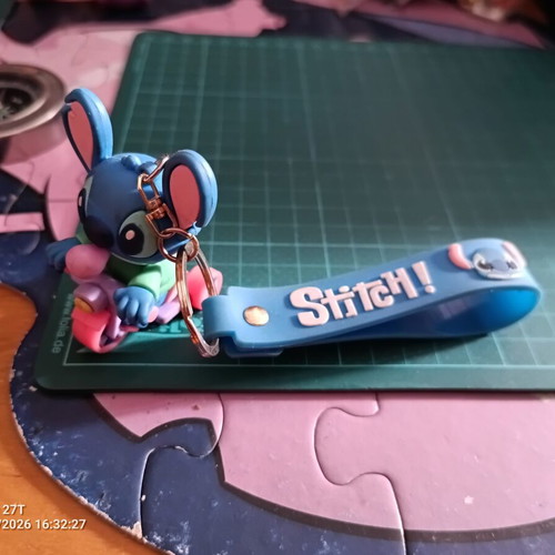 Stitch keychain from Disney's Lilo & Stitch, 3D silicone PVC