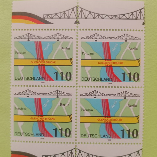 German stamp 1998 with Bonn first day cover, sealed block