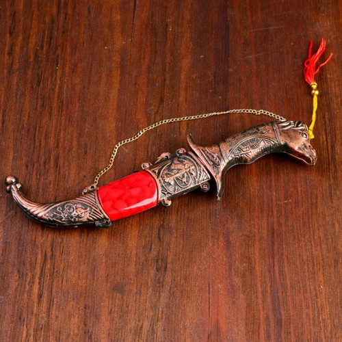 Collectible decorative knife with eagle design and case, like new
