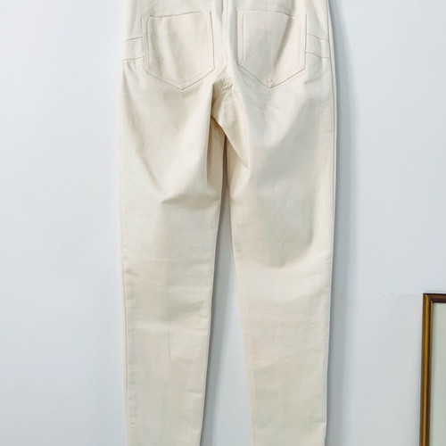 Ioanna Kourbela jeans new, ecru, high-waisted, fitted