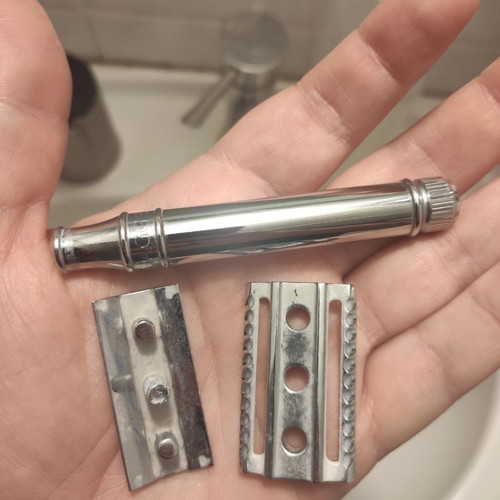 Edwin Jagger Chrome DE89BL double edge safety razor like new