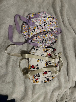 Small Minnie and Mickey school bags like new for preschool ages
