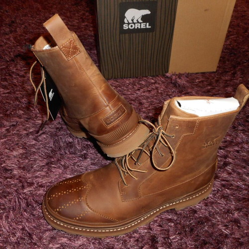 Sorel Madson Wingtip Boot brown casual shoe new, size 43