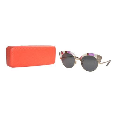 Alain Mikli Paris Fauvette round cat eye sunglasses, gold multicolor