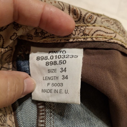 Staff and Go men's ripped jeans size 34 like new, beige and blue