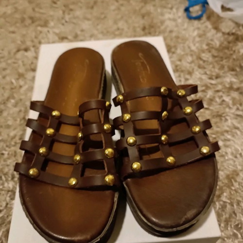 Aku women's sandals used, brown, size 40