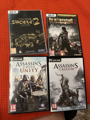 Παιχνίδια PC πακέτο 4 σαν καινούργια με Assassin's Creed, Total War Shogun 2, Dead Rising 3