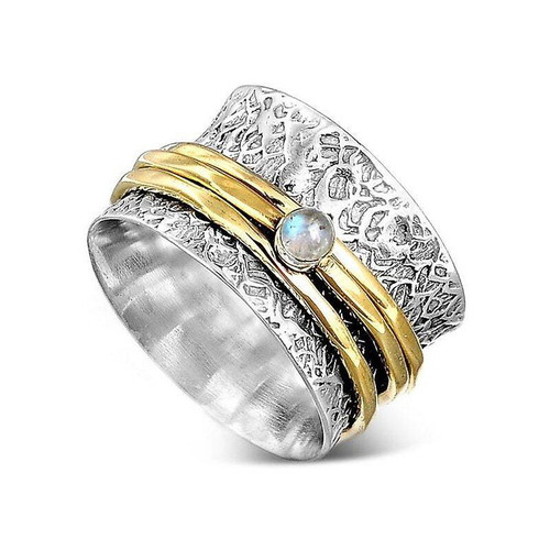 Bohemian Vintage Style Ring with Synthetic Gemstones new