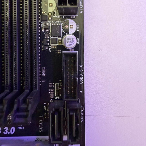 Asrock AB350 Pro4 motherboard used with one broken USB 3 pin, fully functional