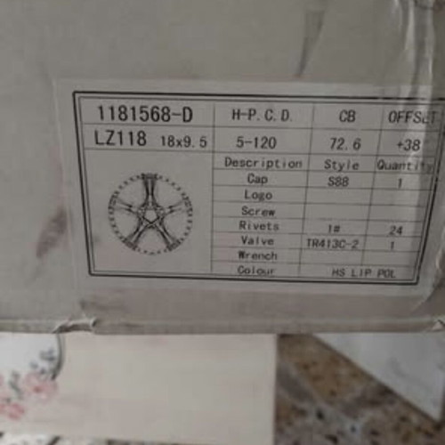BMW Style 118 Wheels Set 4 Pieces 18×9.5 5×120 ET38 Diamond Patoura New
