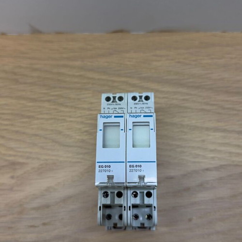 Hager EG010 Digital DIN Rail Timer 24 Hours 1 Channel 230V 16A New, 2 Pieces