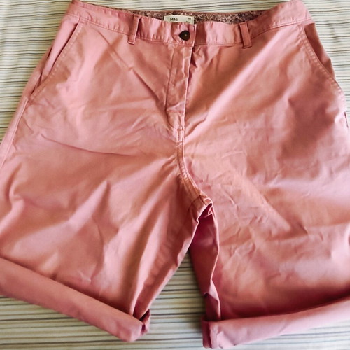 Marks and Spencer Chino Classic Bermuda Size 14 Like New Pink