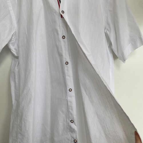 Tommy Hilfiger white men's short-sleeve shirt new, cotton
