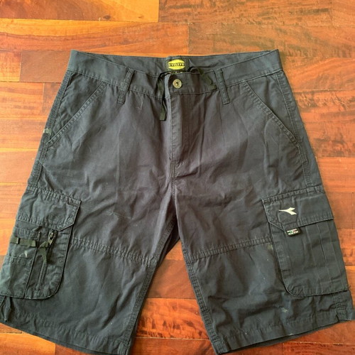 Diadora bermuda shorts used, unisex, dark blue, size M