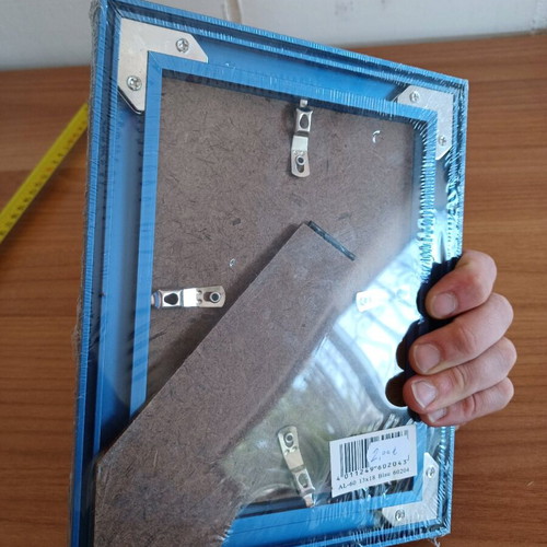 Aluminum photo frame new in packaging